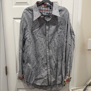 Robert Graham Blue Patterned Button Down Shirt